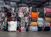 Bales of textiles ready for recycling. Picture supplied