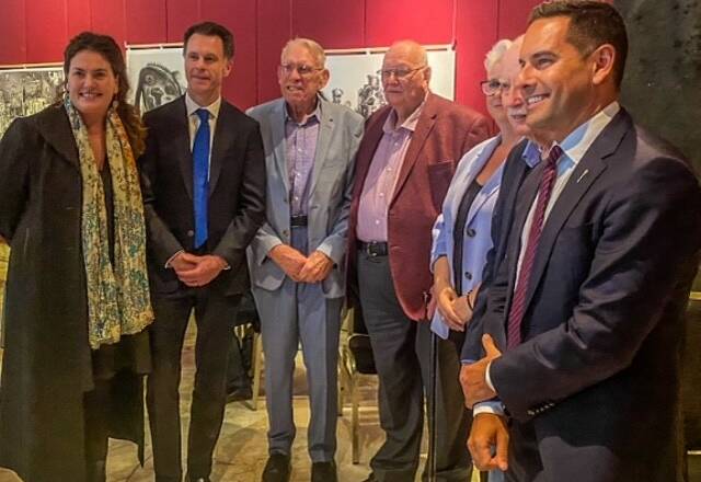 John Greenway and Terry Goulden (third and fourth from left) at the Formal Apology at Parliament on June 6. Picture supplied