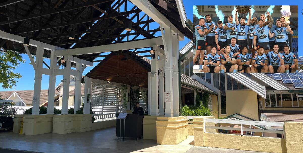 Fairmont Resort in Leura may become a temporary home for the NSW Blues before this year's State of Origin. Inset, the Blues after a winning performance. 