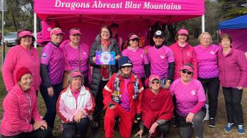 Celebrations for the first birthday of Dragons Abreast Blue Mountains at Wentworth Falls Lake on July 6, 2024. Picture supplied