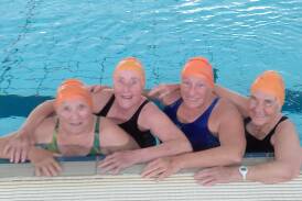 From left, swimmers Kay Burton, Nerida Murray, Anita Saviane, and Sue Wiles. Picture supplied