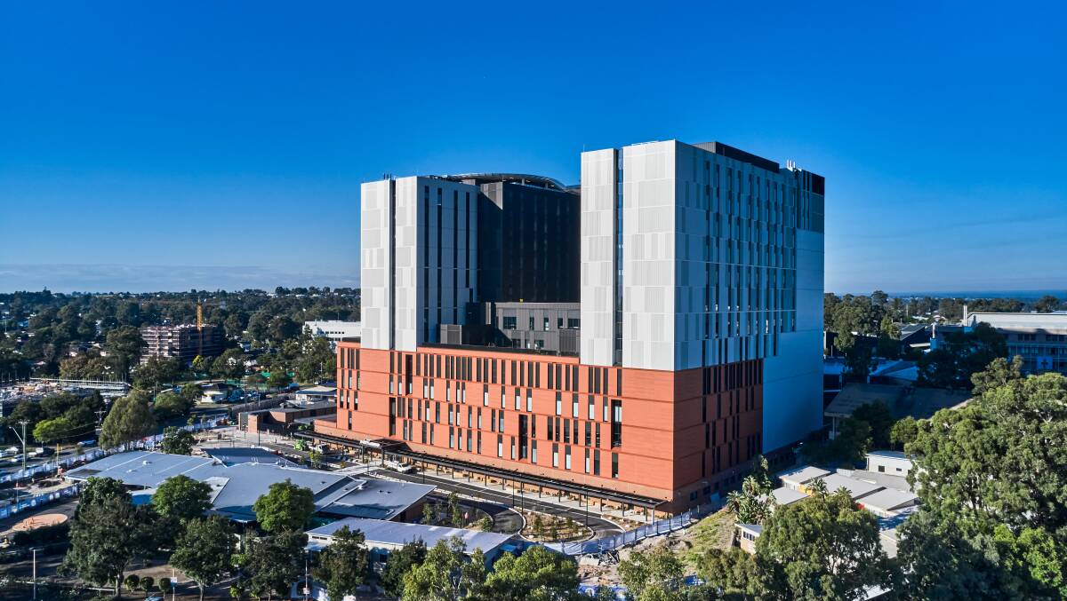 Aerial photo of Nepean Hospital.