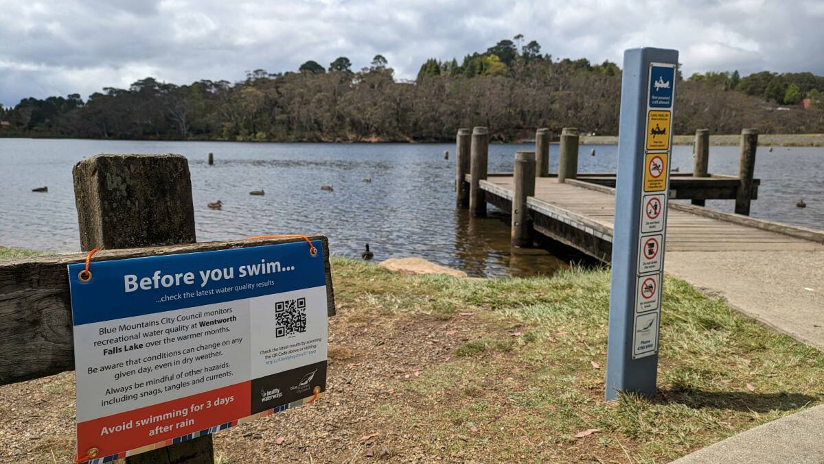 A rollout of new water quality signage, which include QR codes linking to weekly testing data, has started this week. Picture supplied